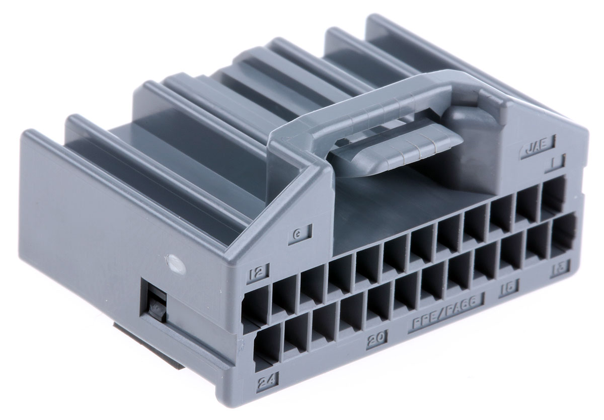 JAE, MX34 Automotive Connector Socket Grey Cable Mount 24 Way MX34024SF1