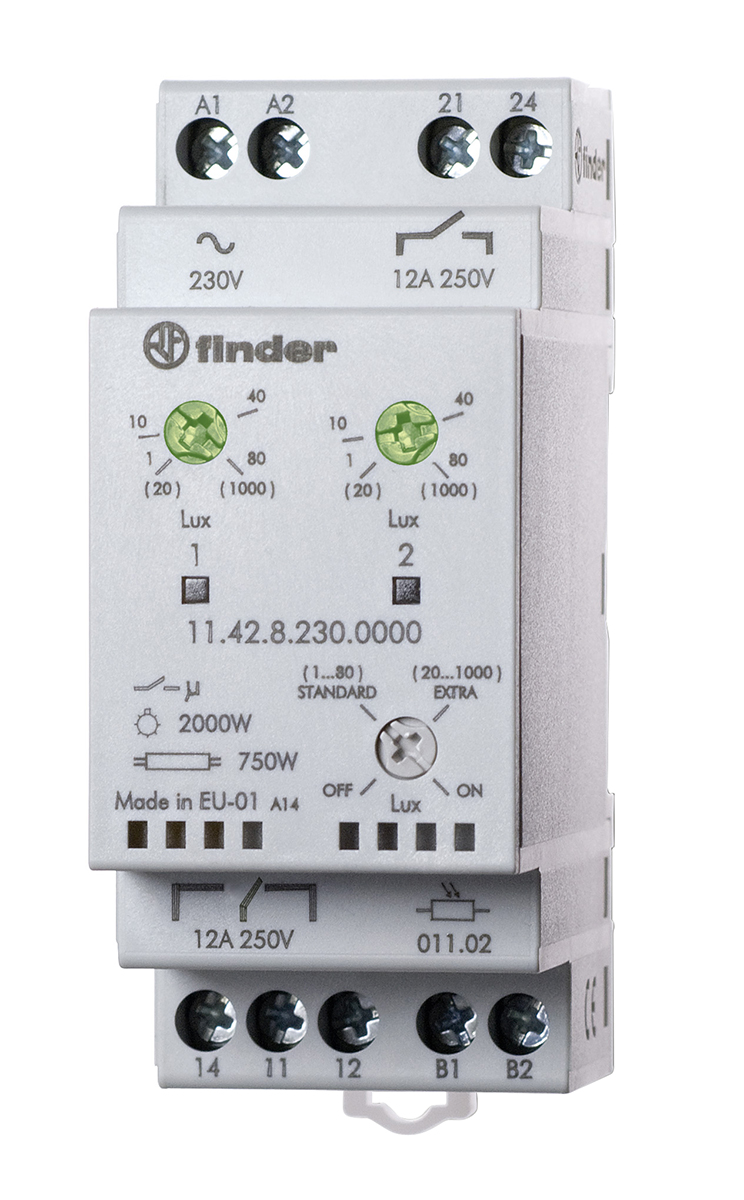 Finder Timer Light Switch 230 V ac, 2-Channel