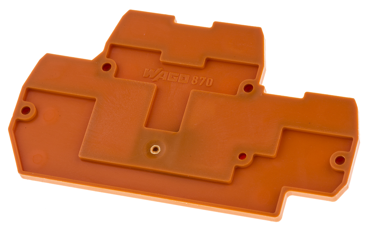 WAGO 870 Series End and Intermediate Plate for Use with 870 Series Double Level Terminal Blocks