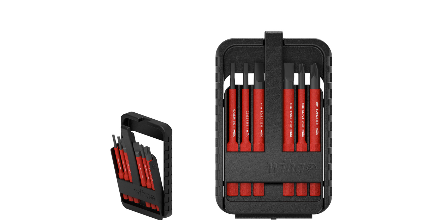 Wiha Electric Bit Set 6 Pieces, Plus Minus, Pozidriv, Slotted