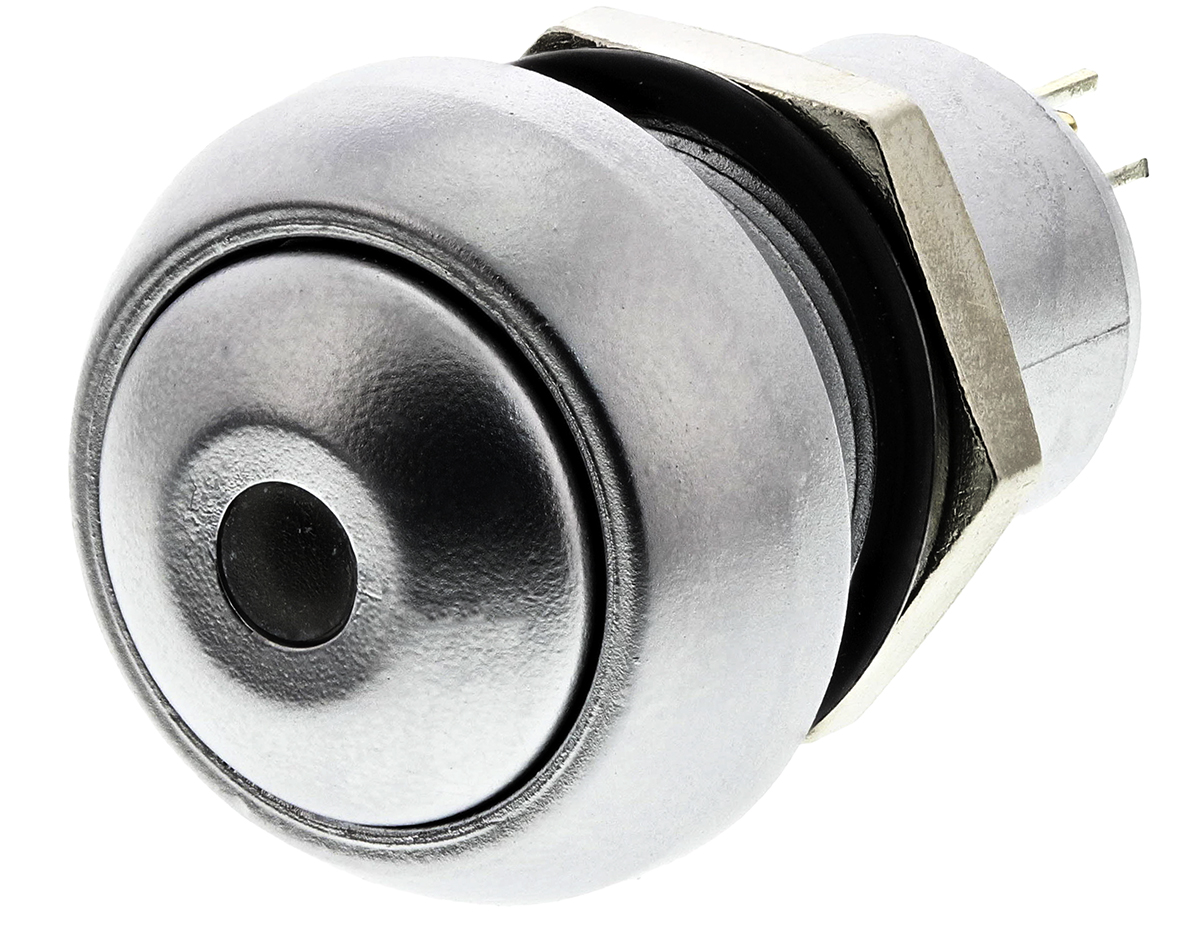 APEM Illuminated Push Button Switch, Latching, Panel Mount, 12.9mm Cutout, SPST, Red LED, 24V dc, IP67