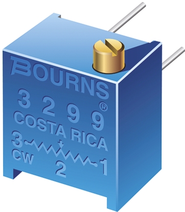 10Ω, Through Hole Trimmer Potentiometer 0.5W Side Adjust Bourns, 3229