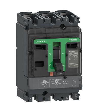 Schneider Electric, ComPacT MCCB 3P 100A, Fixed Mount