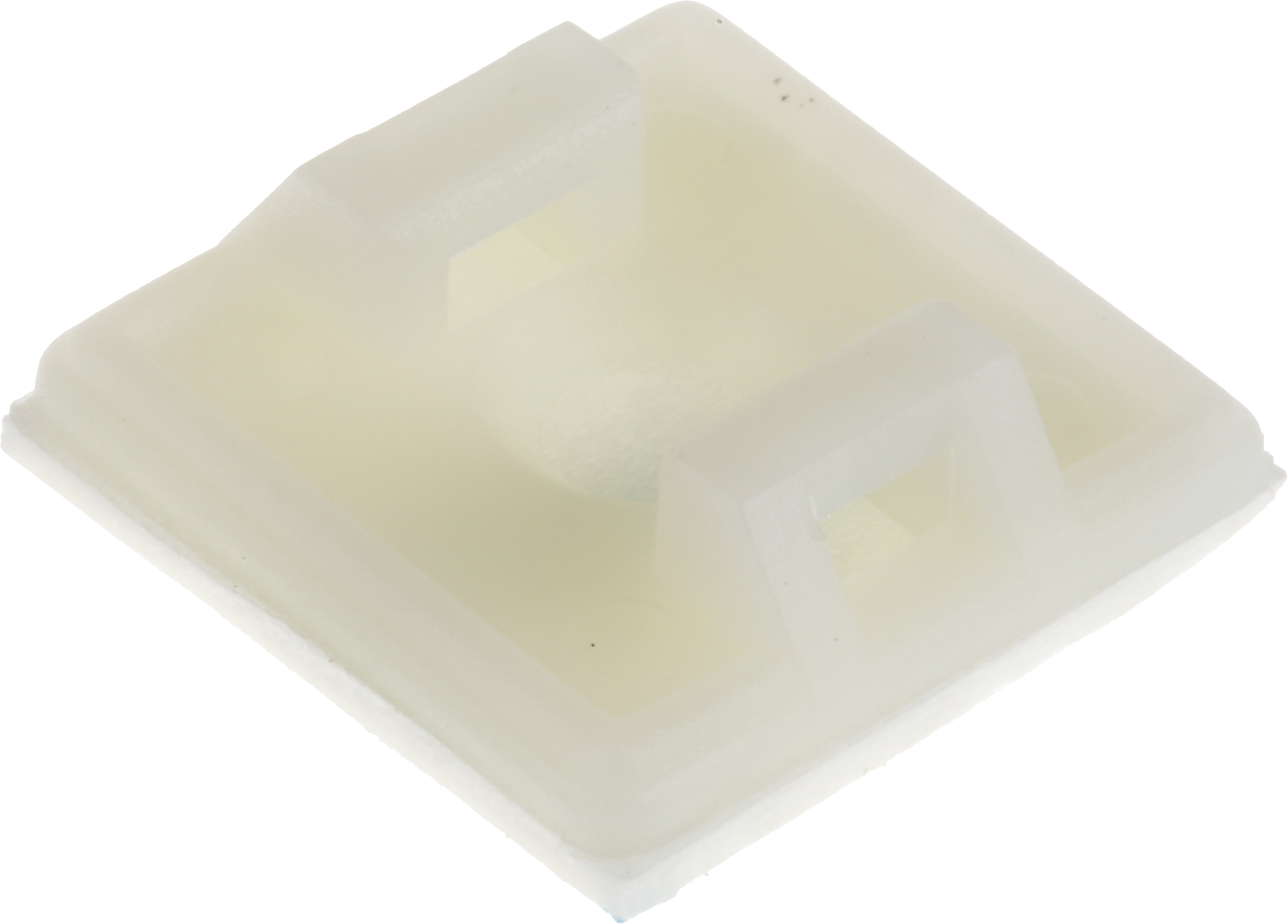 RS PRO Self Adhesive Natural Cable Tie Mount 19 mm x 19mm, 4.1mm Max. Cable Tie Width