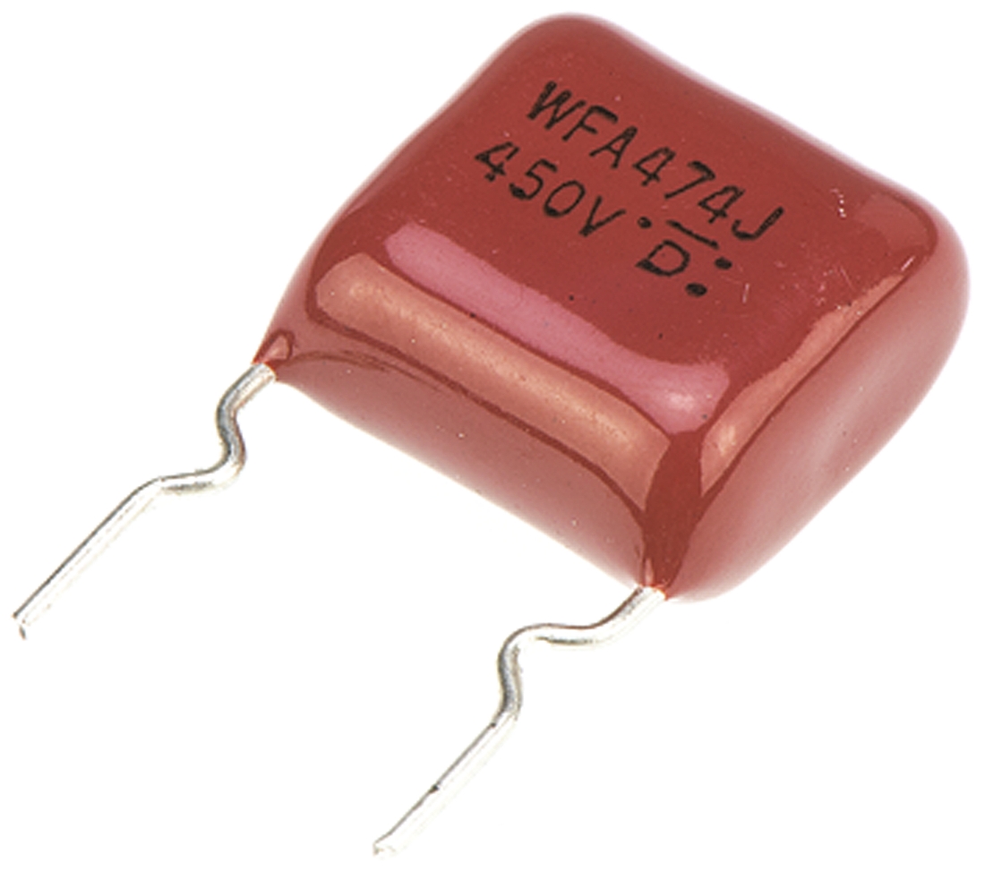 Panasonic ECWF(A) Polypropylene Film Capacitor, 450V dc, ±5%, 470nF, Through Hole