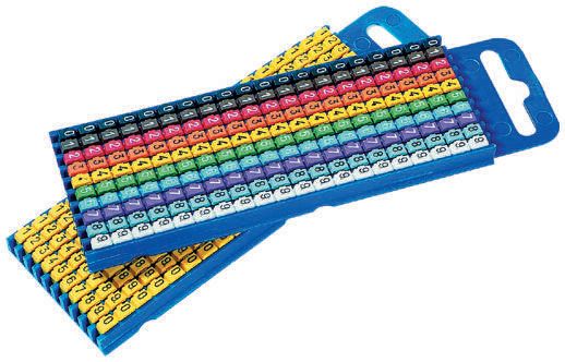 HellermannTyton WIC1 Snap On Cable Markers, White, Pre-printed "9", 2 → 2.8mm Cable, 561-01699 WIC1-9-PA66-WH