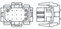 TE Connectivity, Miniature Rectangular II Male Connector Housing, 4.19mm Pitch, 4 Way, 2 Row