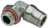 Legris LF3600 Series Elbow Threaded Adaptor, G 1/4 Male to Push In 10 mm, Threaded-to-Tube Connection Style