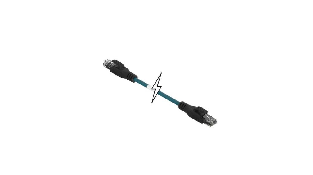 MolexBrad Micro-Change, 2m Cat5e, Green RJ45 to Male RJ45 Male, Shielded Shielded, Terminated TPU Sheath