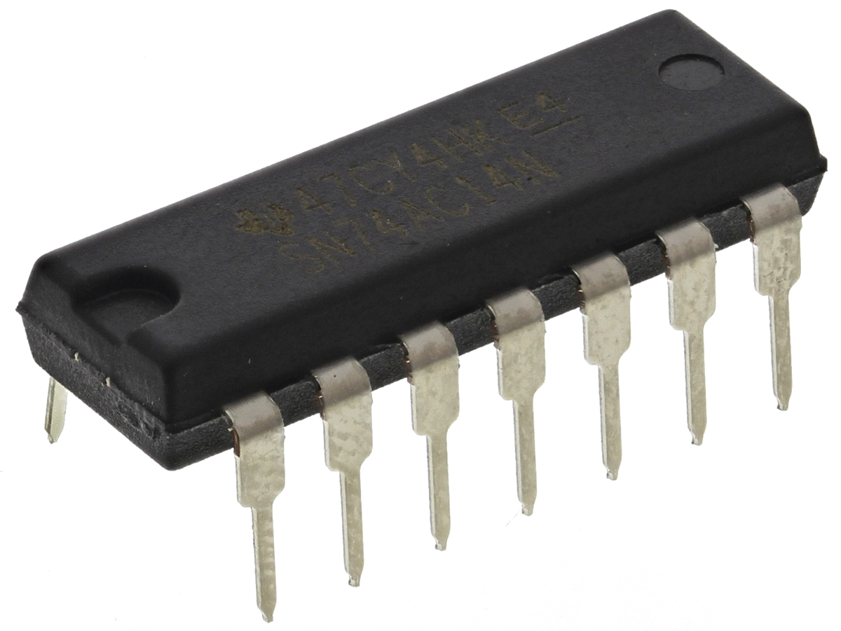 Texas Instruments SN74AC14N Hex Schmitt Trigger CMOS Inverter, 14-Pin PDIP
