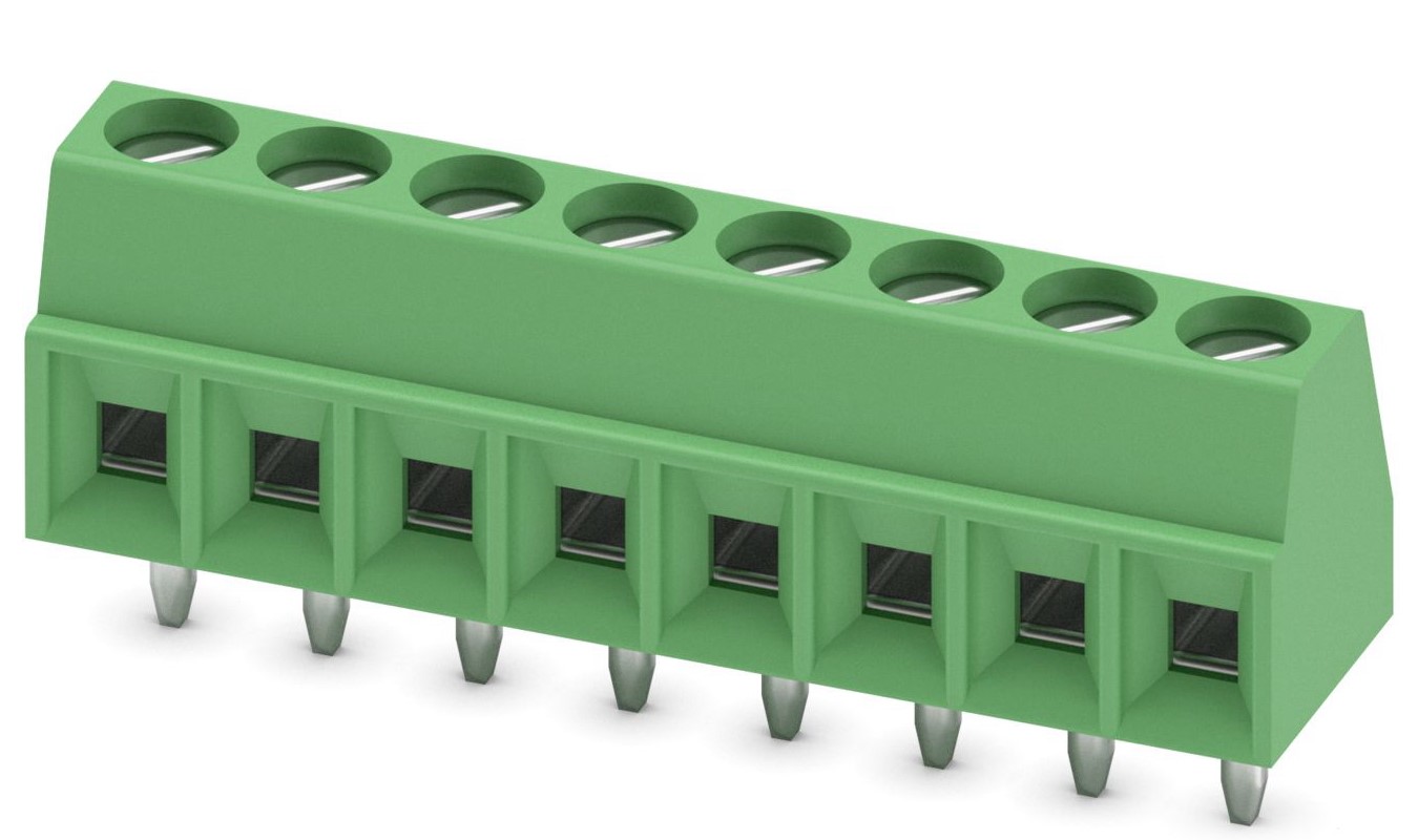 Phoenix Contact MKDS 1/8-3.5 Series PCB Terminal Block, 8-Contact, 3.5mm Pitch, Through Hole Mount, 1-Row, Screw