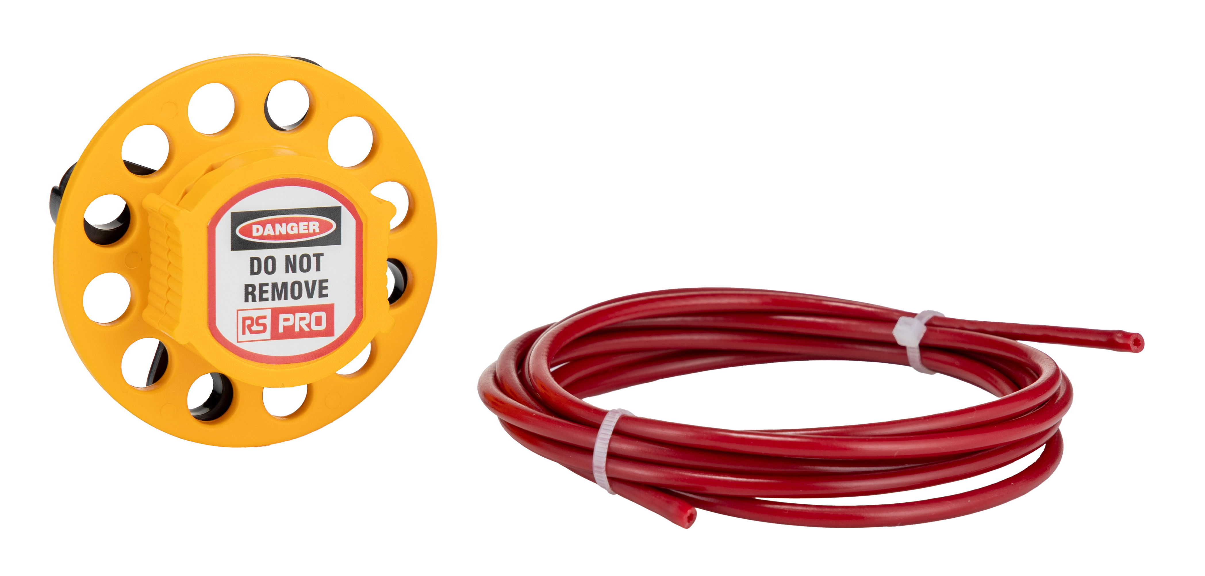 RS PRO Black, Yellow 12-Lock PVC Cable Lockout