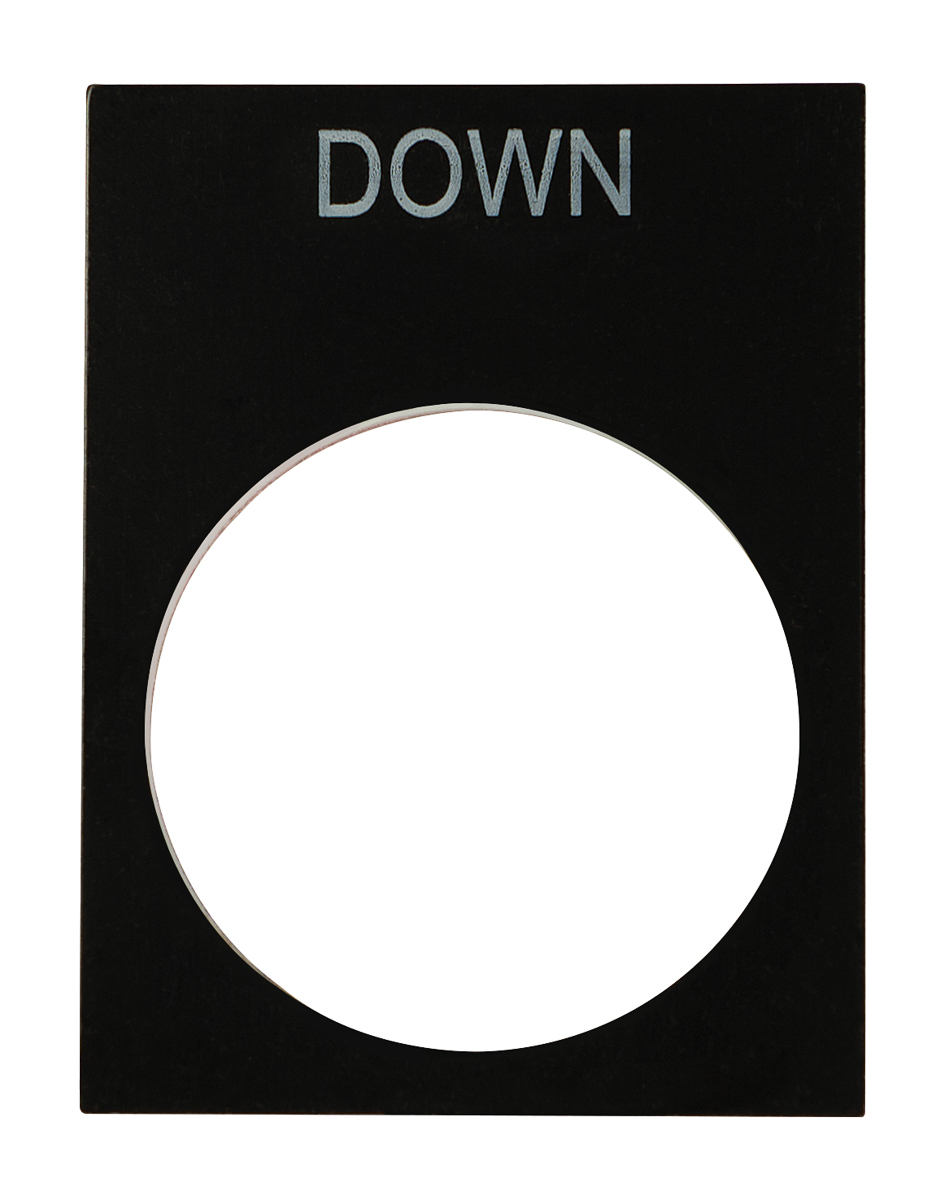 RS PRO Legend Plate for Use with Ptec Push Button, Down