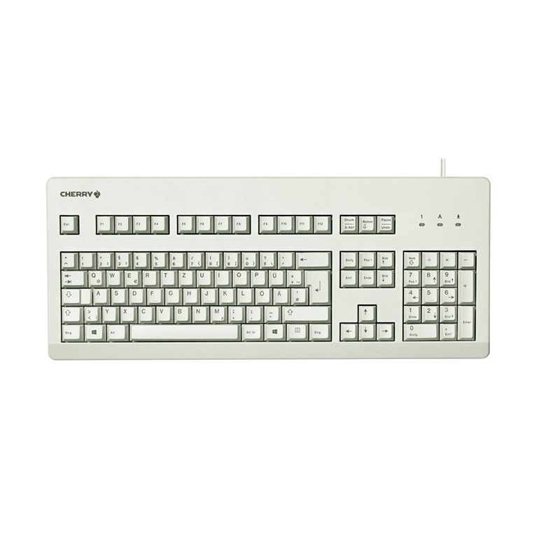 Cherry CHERRY G80-3000 Wired USB Keyboard, QWERTY (UK), Light Grey