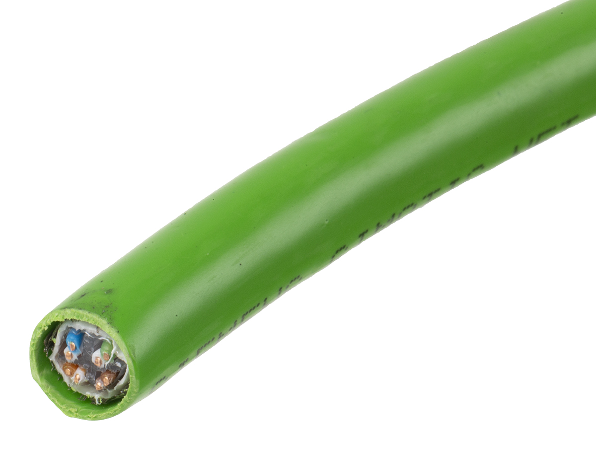 Siemens, 20m Cat6a, Green, S/UTP Shielded, Unterminated PVC Sheath