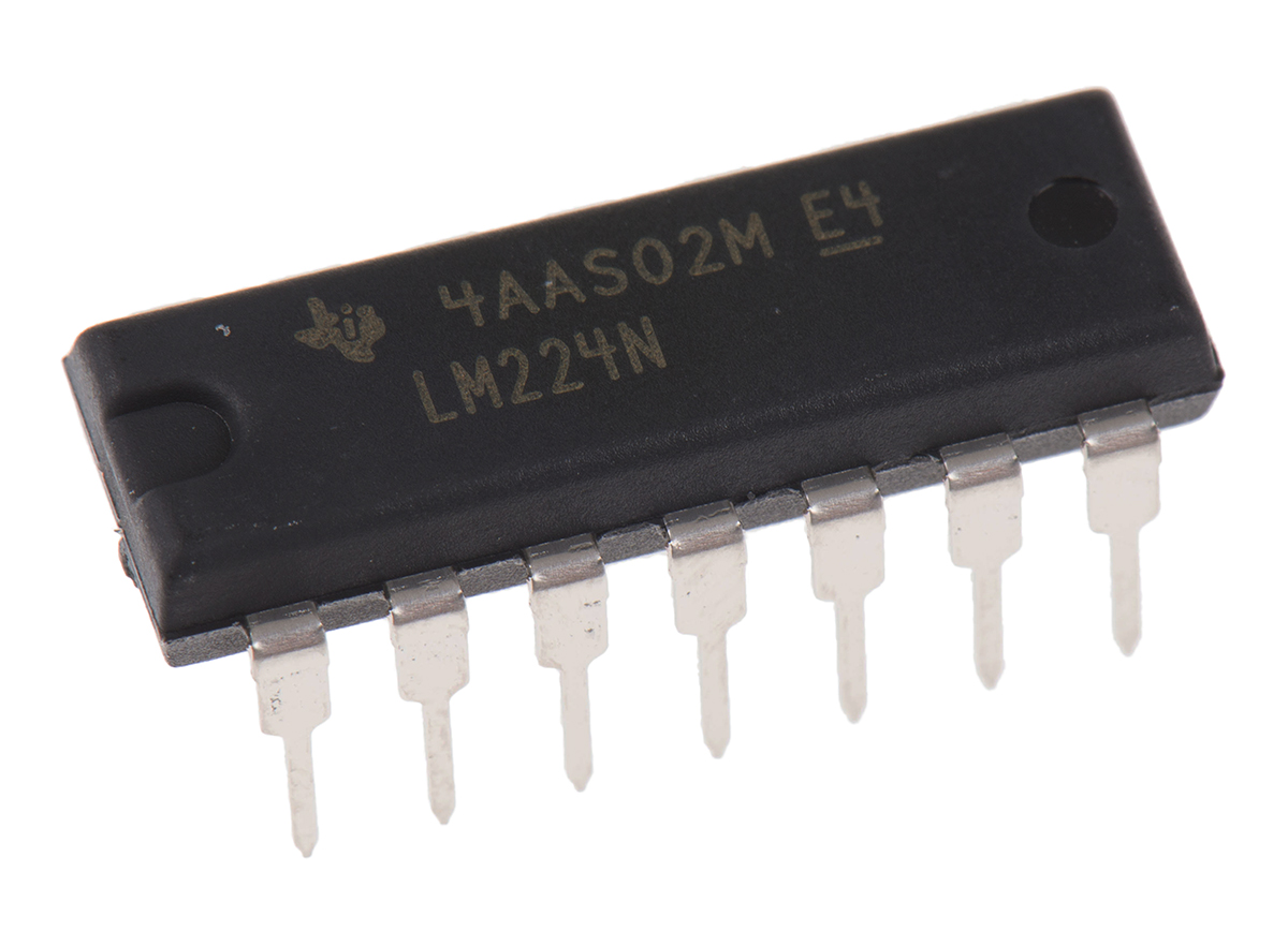 Texas Instruments, Operational Amplifier, 1.2 MHz, 14-Pin 30 V PDIP