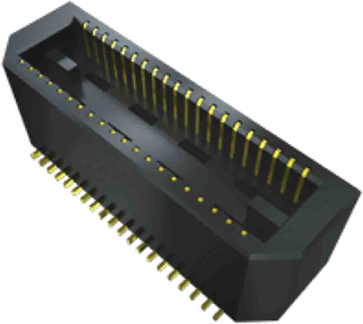 Samtec BTE Series Vertical Surface PCB Header, 80 Contact(s), 0.8 mm Pitch, 2 Row, Shrouded
