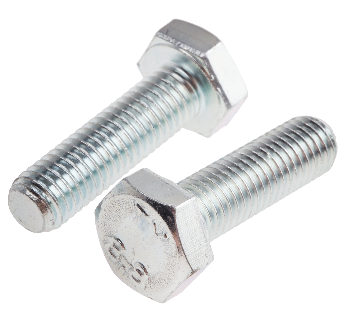 RS PRO Bright Zinc Plated Steel, Hex Bolt, M10 x 35mm