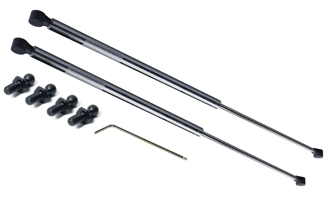 RS PRO Stainless Steel Gas Struts, with Ball & Socket Joint, 950.0mm Extended Length, 400.0mm Stroke Length