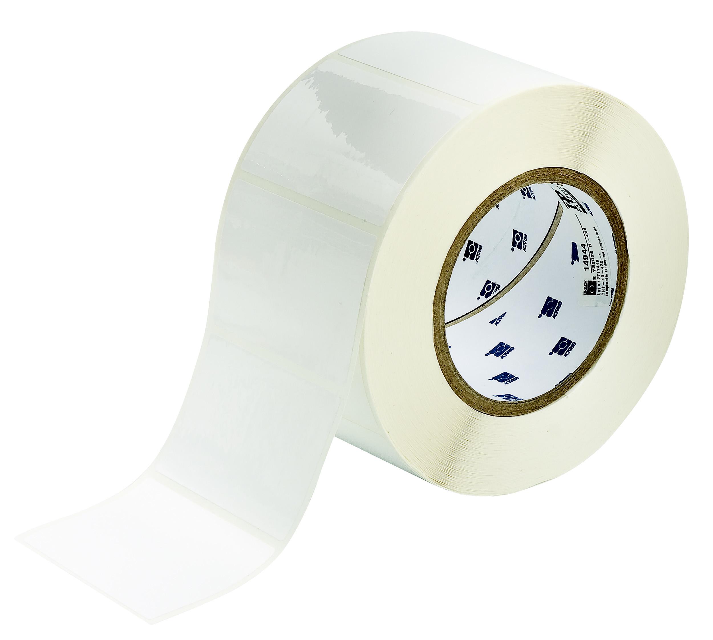 Brady B-424 on White Label Printer Labels, 76.20 mm Width, 50.8mm Label Length