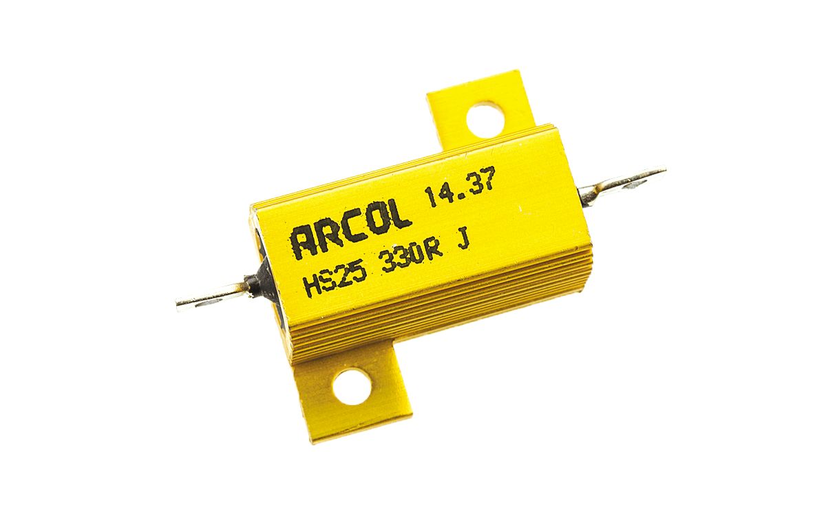 Arcol, 330Ω 25W Wire Wound Chassis Mount Resistor HS25 330R J ±5%
