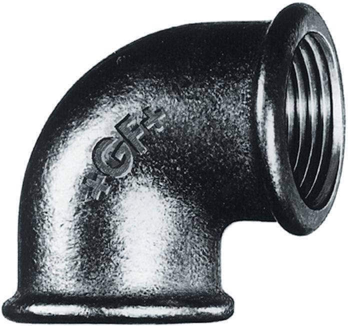 Georg Fischer Black Malleable Iron Fitting, 90° Elbow, Female BSPP 1-1/4in to Female BSPP 1-1/4in