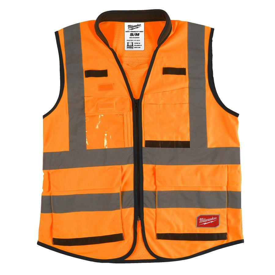 Milwaukee Orange Hi Vis Vest, S/M
