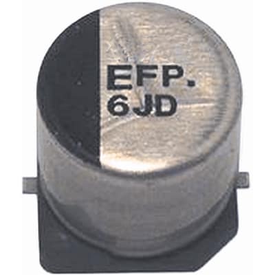 Panasonic 100μF Aluminium Electrolytic Capacitor 6.3V dc, Surface Mount - EEEFP0J101AP