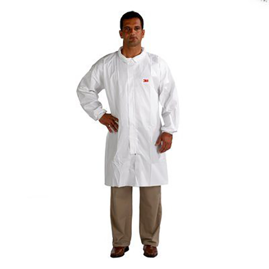 3M White Unisex Visitor Coat, M