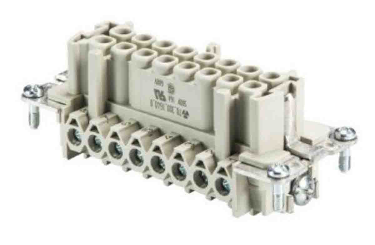 Wieland Female insert, 16 Way, 16A, Female, BAS BUS, Panel Mount, 500 V