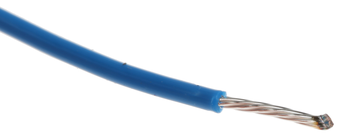 Alpha Wire Hook-up Wire TEFLON Series Blue 0.35 mm² Hook Up Wire, 22 AWG, 7/0.25 mm, 30m, PTFE Insulation, 5855/7 BL005