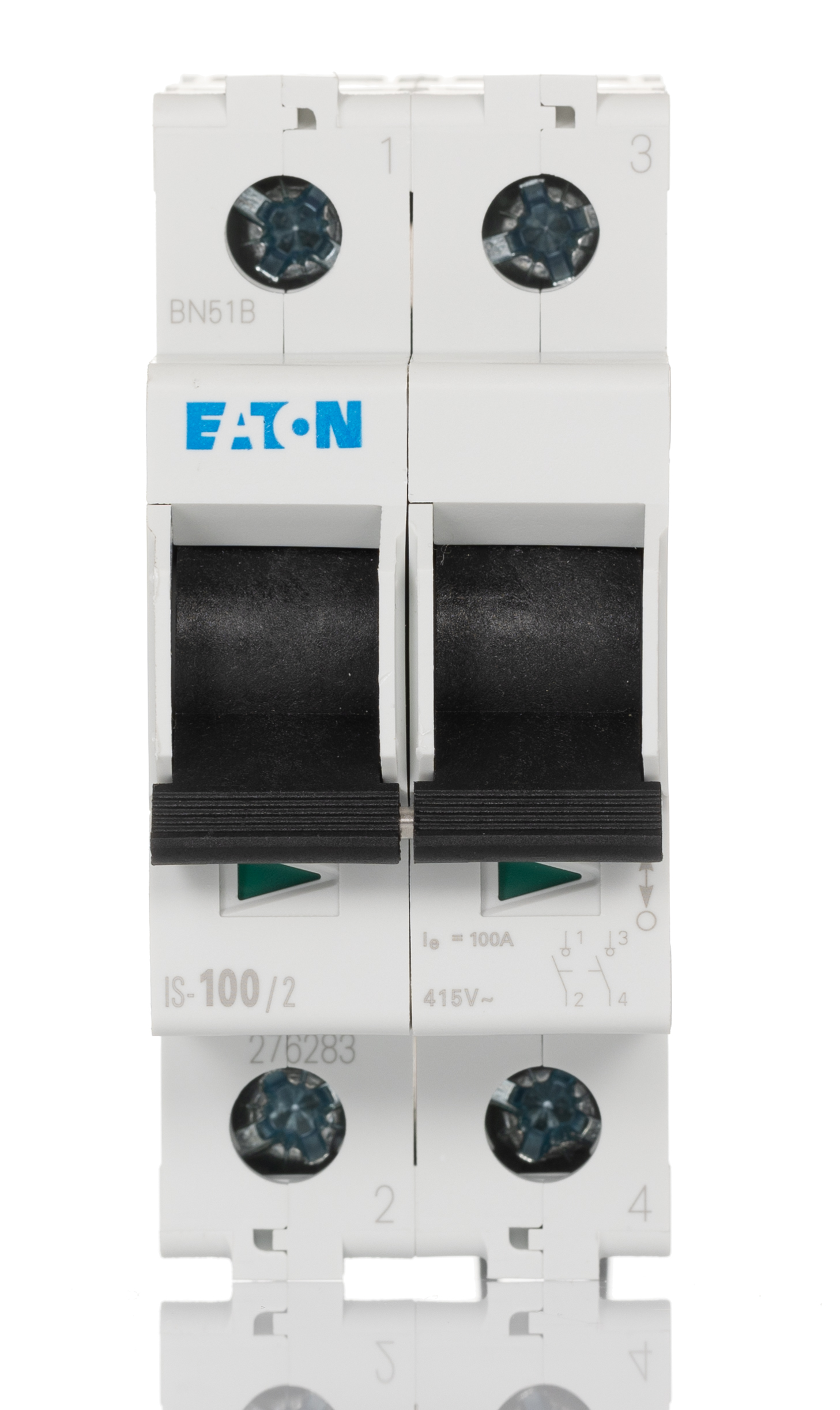 Eaton 2P Pole Surface Mount Isolator Switch - 100A Maximum Current, IP40