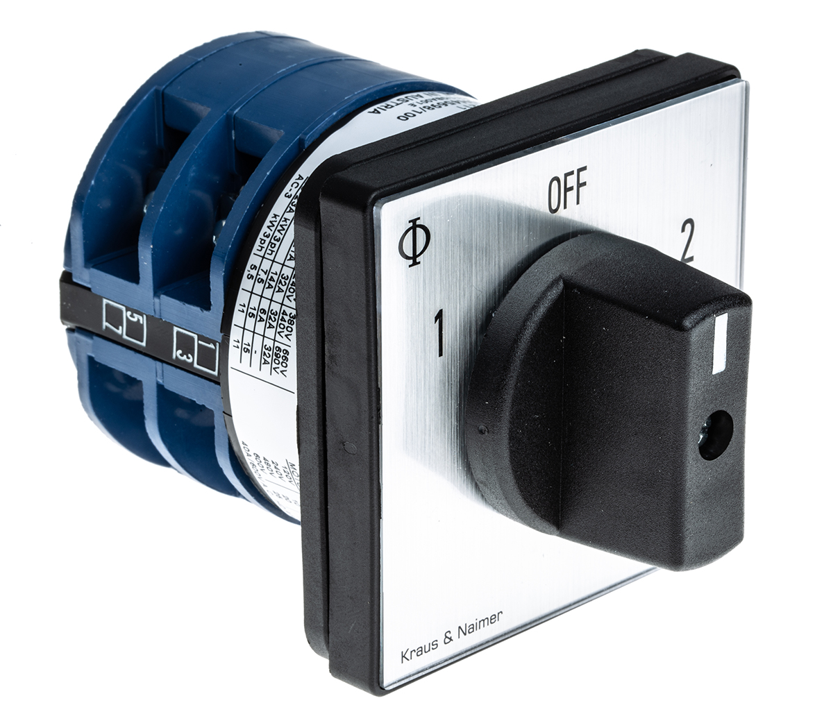 Kraus & Naimer, DP 3 Position Double Throw Cam Switch, 32A