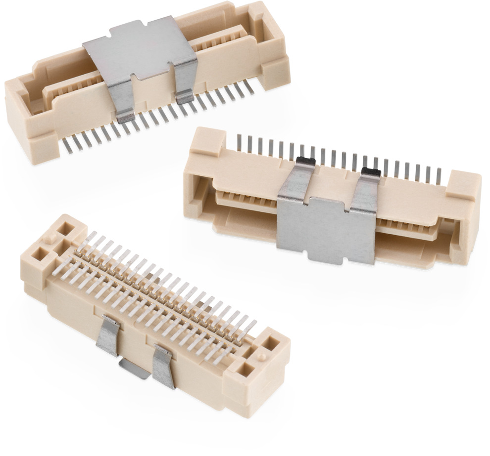 Wurth Elektronik WR-BTB Series Vertical Surface PCB Header, 100 Contact(s), 0.8 mm Pitch, 1 Row, Shrouded