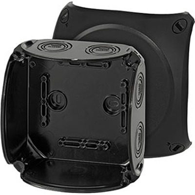 HENSEL KF Series Black Polycarbonate Junction Box, IP66, IP67, IP69, 77 x 130 x 130mm
