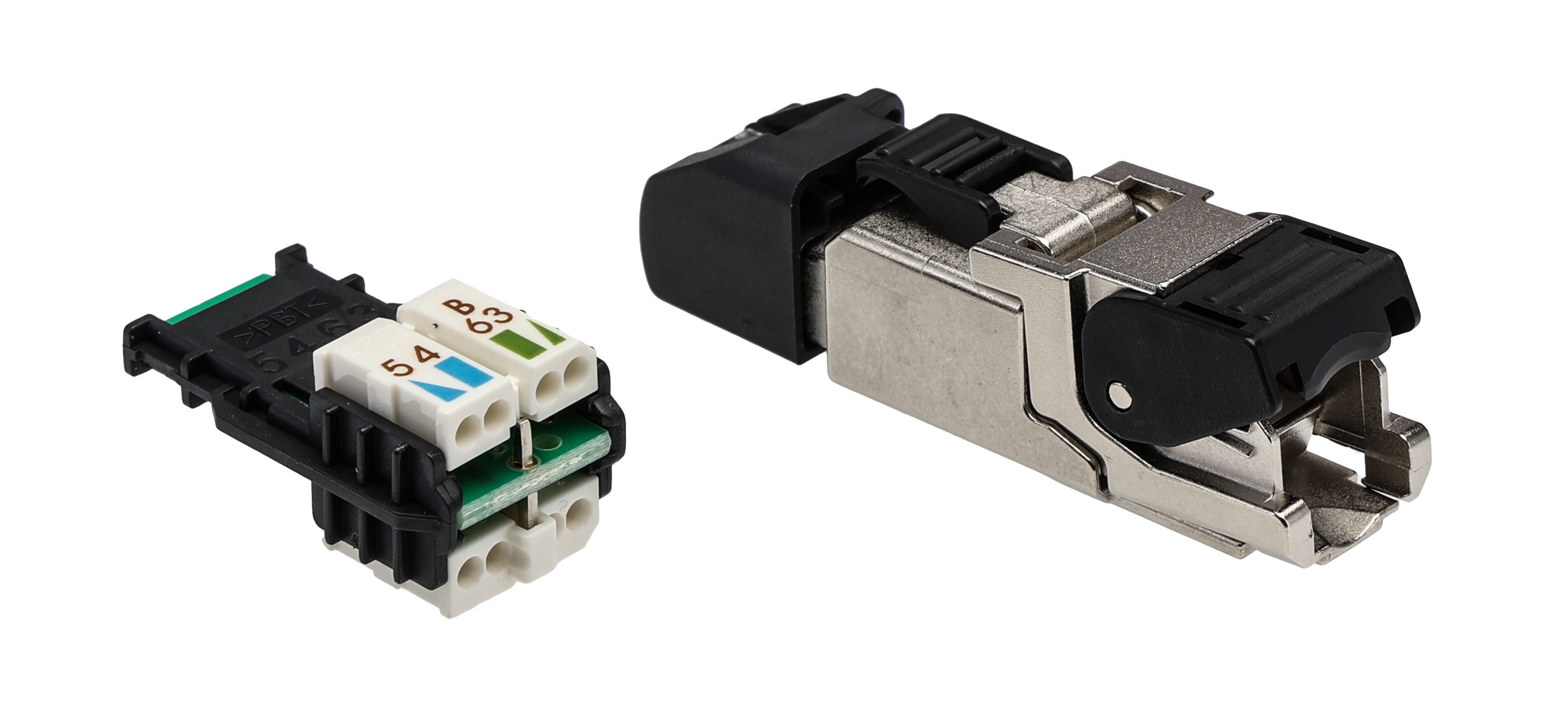 Molex 130047 Series Male RJ45 Connector, Cable Mount, Cat5e, Cat6a Straight 8P8C -Way