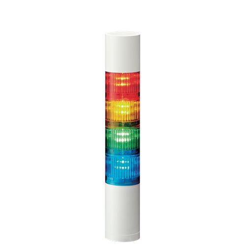 Patlite LR5 Series Red/Green/Amber/Blue Buzzer Signal Tower, 4 Lights, 24 V dc, Direct Mount