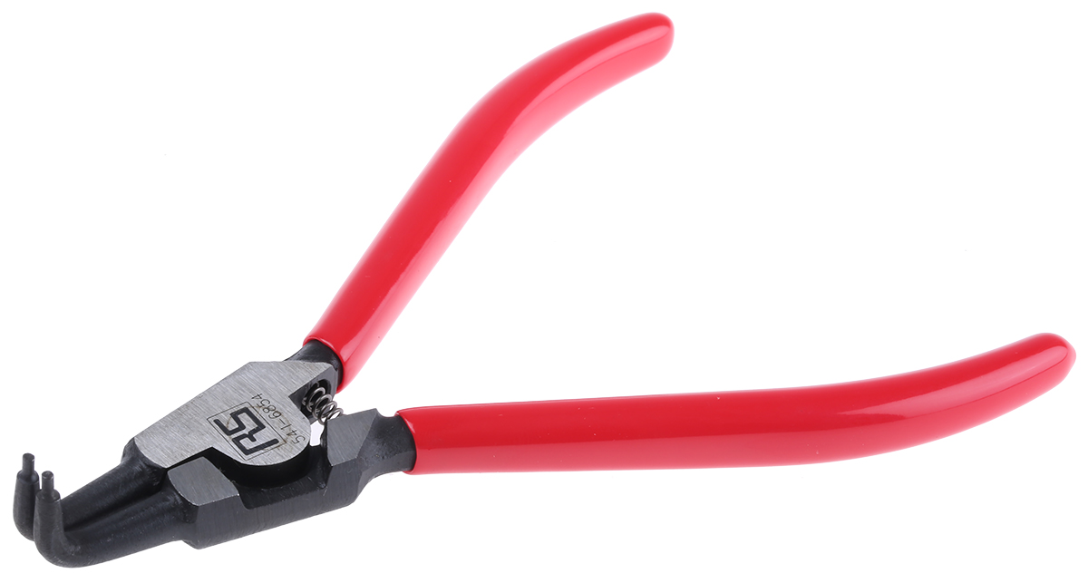 RS PRO Circlip Pliers, 165 mm Overall, Bent Tip