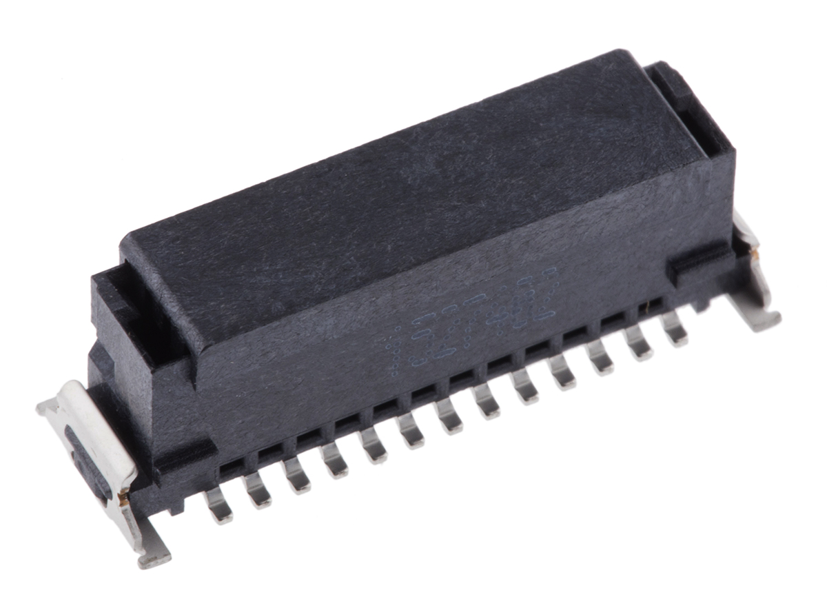 ERNI SMC Series Straight Surface PCB Header, 26 Contact(s), 1.27 mm Pitch, 2 Row, Shrouded