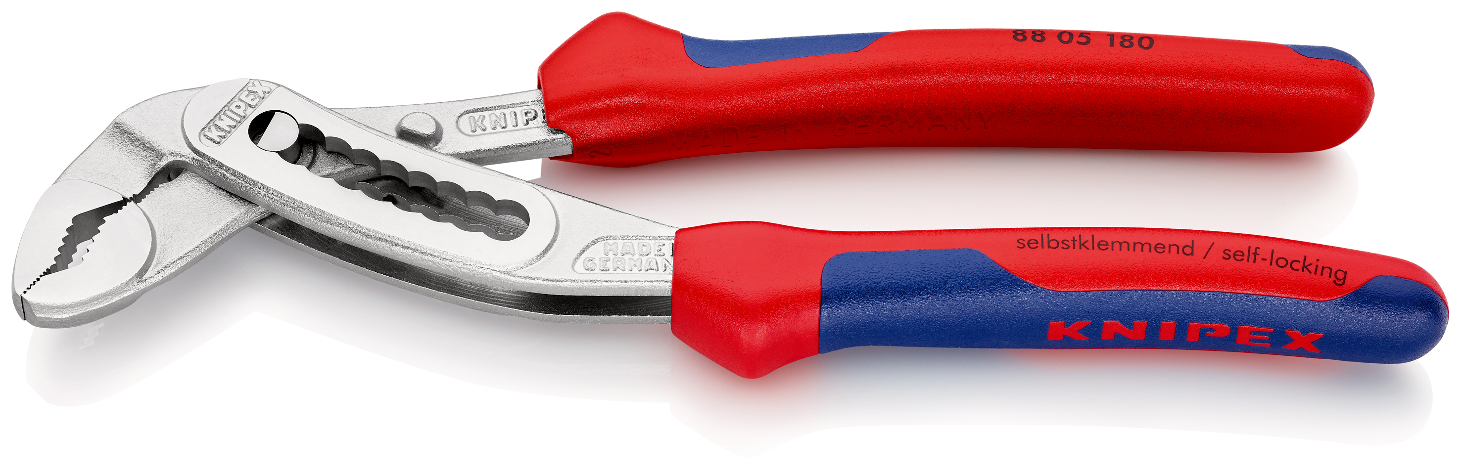 Knipex Alligator® Water Pump Pliers, 180 mm Overall, Flat, Straight Tip, 36mm Jaw