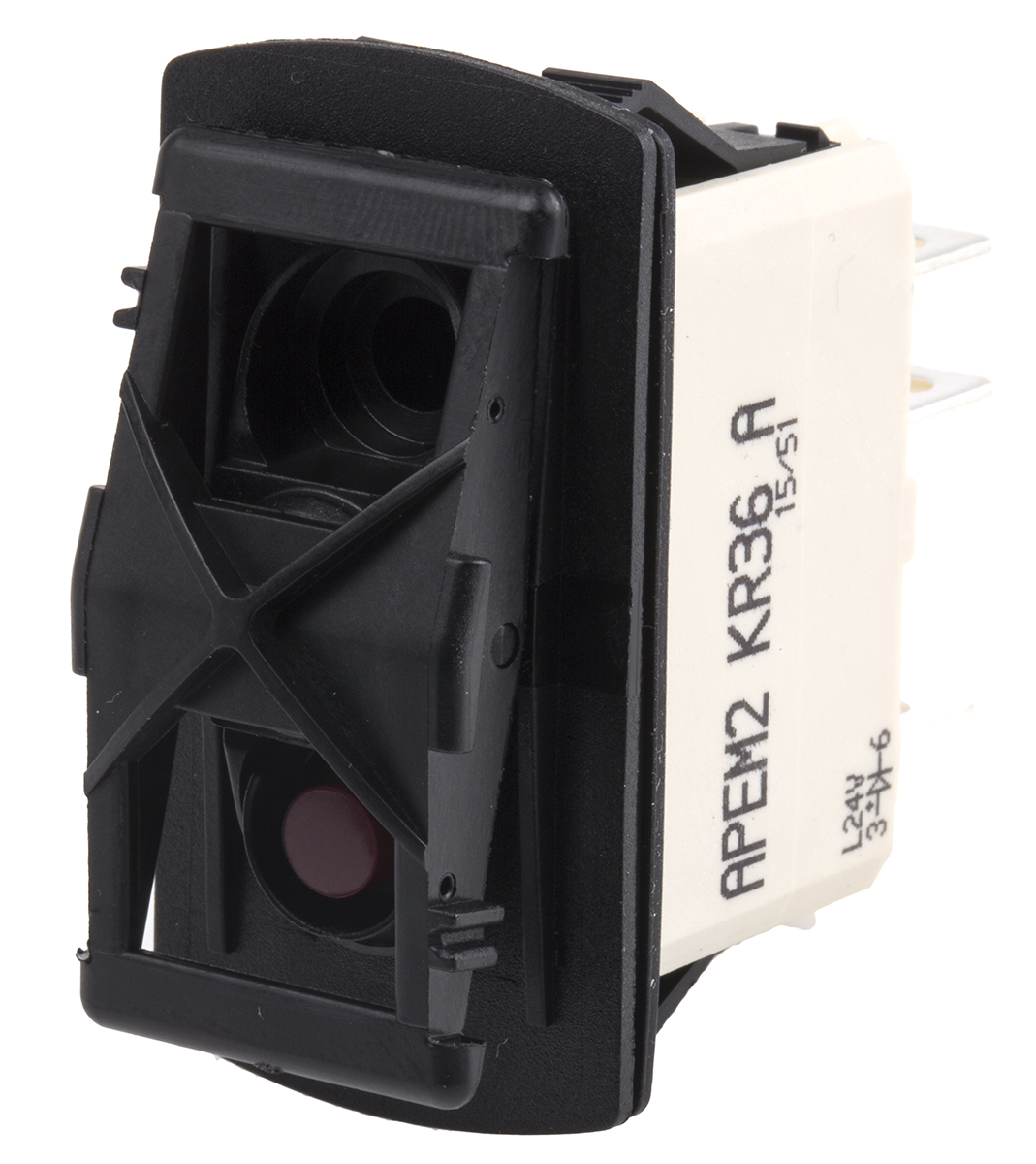 APEM Illuminated SPST, On-On Rocker Switch Panel Mount
