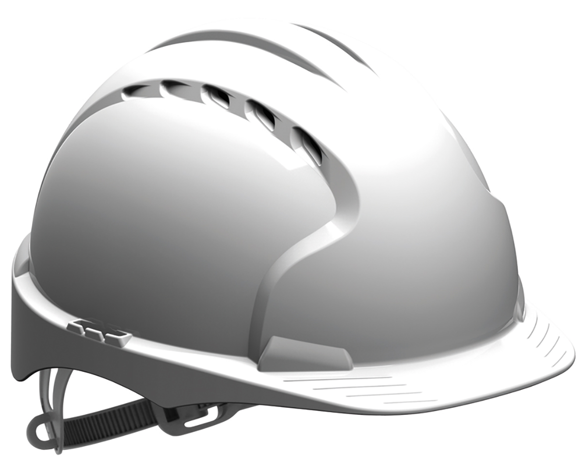JSP EVO3 White Safety Helmet, AdjustableVentilated
