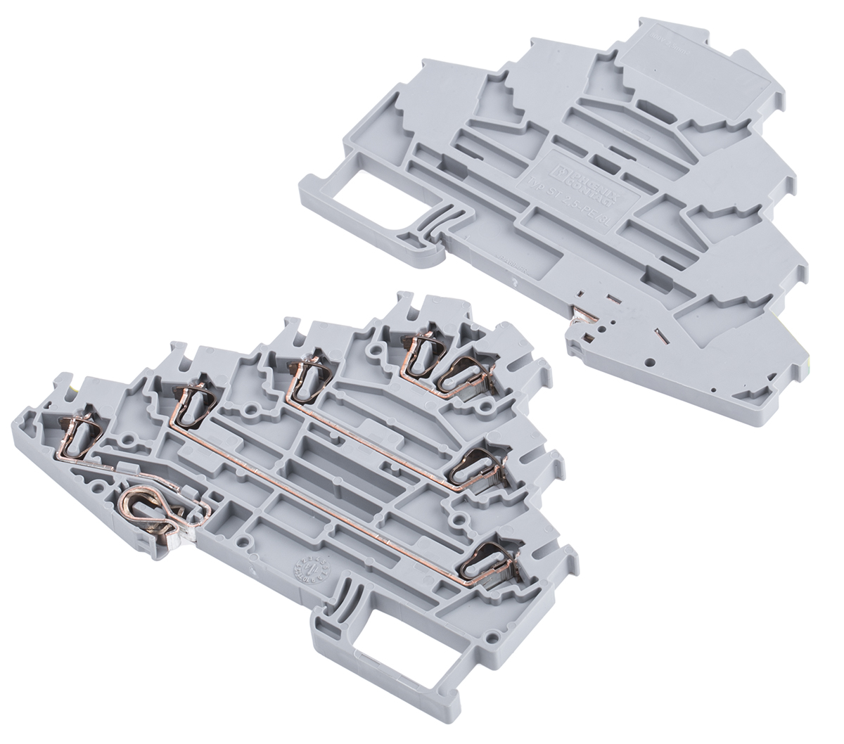Phoenix Contact 3036055 ST 2.5-PE/3L Series Grey, 0.081 → 3.32mm², Quadruple-Level, Spring Clamp Termination