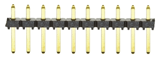Samtec TLW Series Straight Through Hole Pin Header, 10 Contact(s), 2.54 mm Pitch, 1 Row, Unshrouded