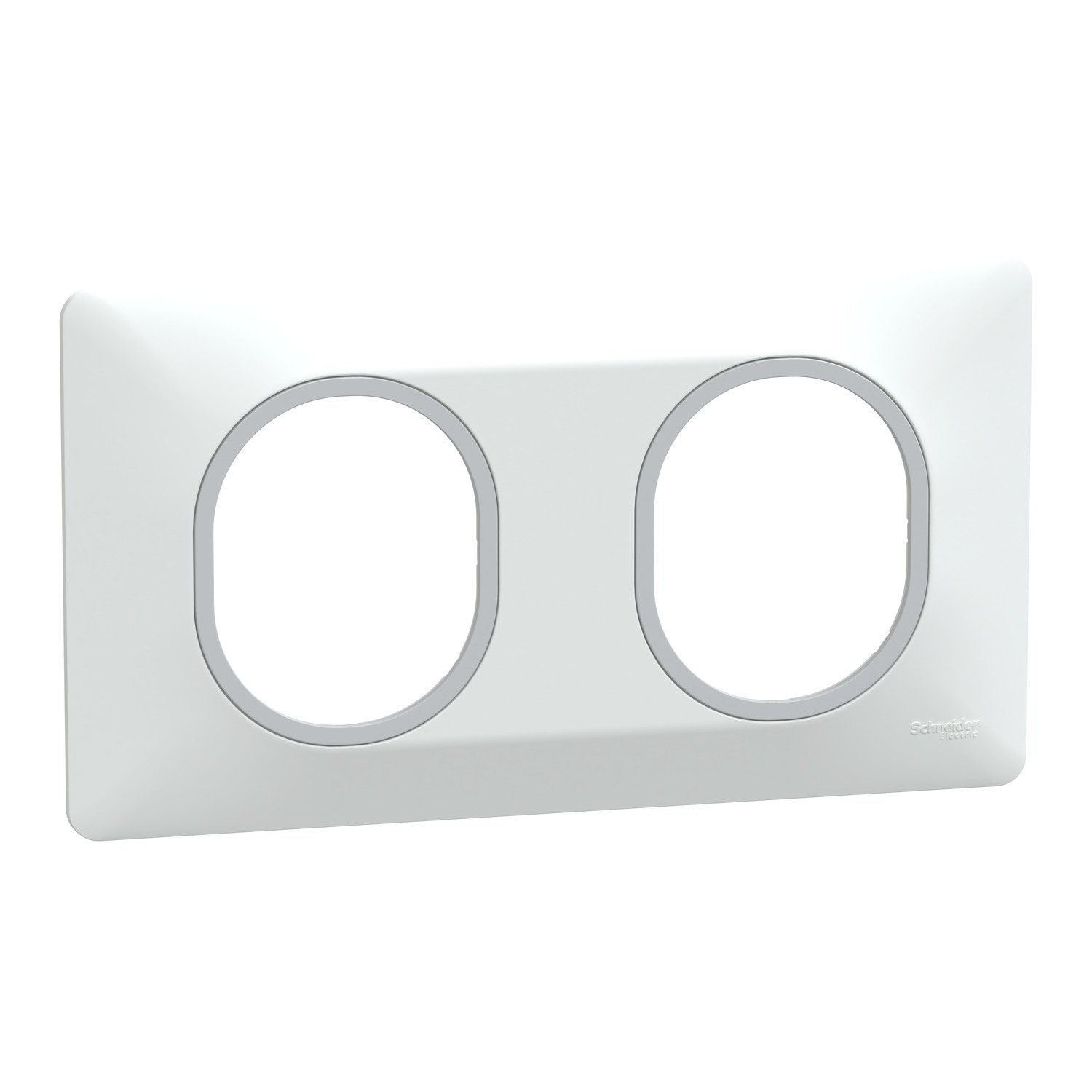 White 2 Gang Light Switch Cover