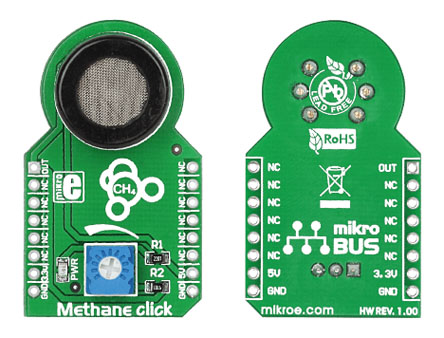 MikroElektronika Methane Click Gas Sensor MikroBus Click Board for MQ-4