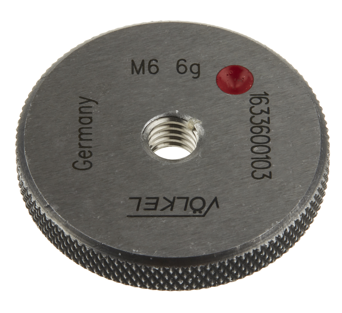 Volkel M6 x 1 Ring Thread Gauge Ring Gauge, 1.0mm Pitch Diameter