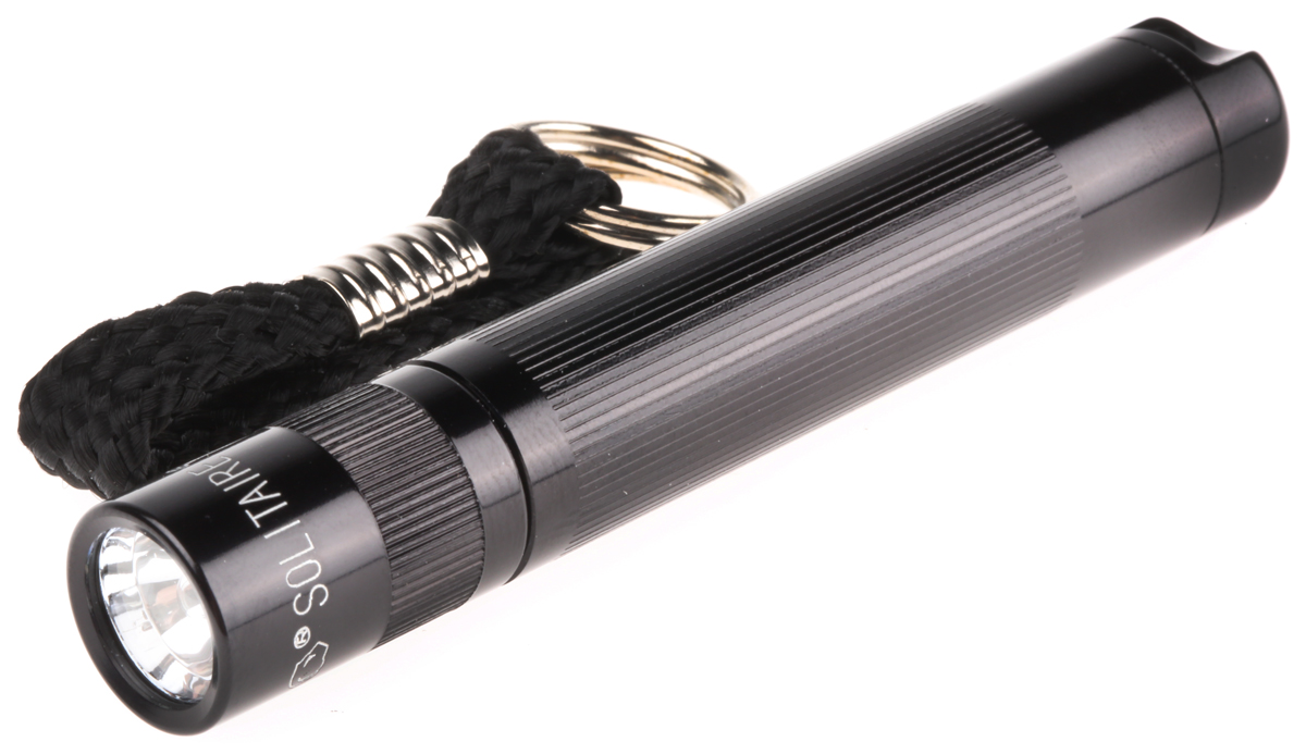 Maglite Solitaire Incandescent Keyring Torch Black 2 lm, 81 mm