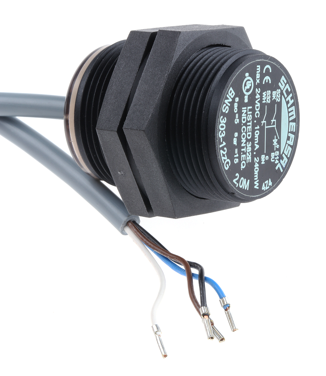 Schmersal BNS303 Series Flush Magnetic Non-Contact Safety Switch, 24V dc, Plastic Housing, 2, Cable