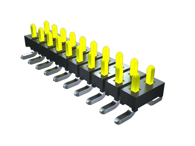 Samtec TMM Series Right Angle Through Hole Pin Header, 34 Contact(s), 2 mm Pitch, 2 Row, Unshrouded